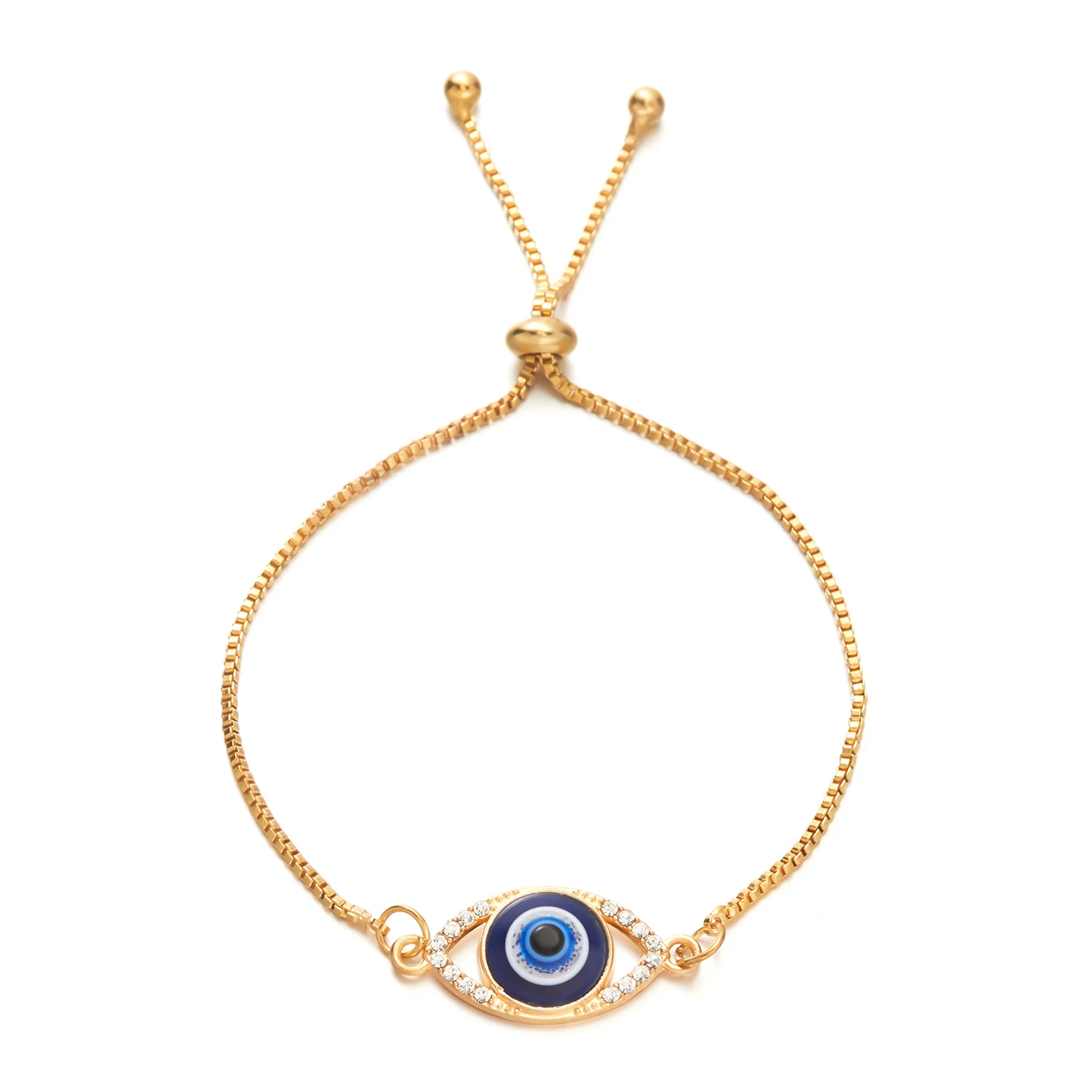 Bracelet Jewelry Evil Eye Bracelet for Women Gold Silver Color Adjustable Lucky Chain Zircon
