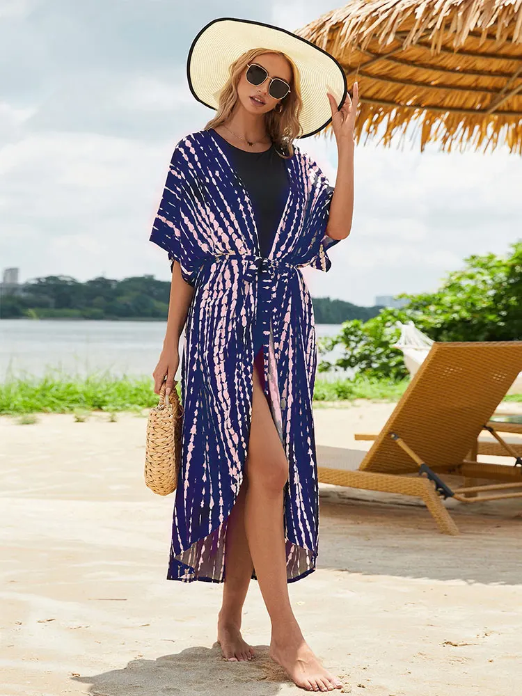 Kaftan Beach Tunic Swimsuit Women Bikini Cover Up Pareo Sarong Beachwear