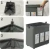 120L Laundry Basket Sorter Toy Storage Room Organizer 3-Bag with Card Pocket & Fabric Handle Waterproof Cesto Ropa Sucia 3
