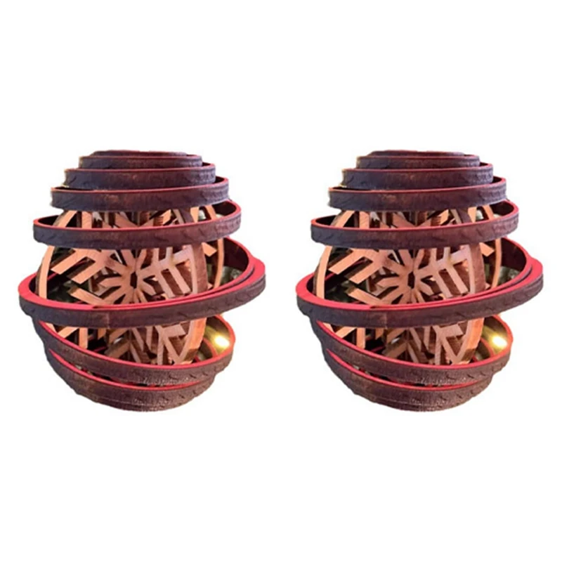 

2 шт. 3D двойные спиральные Снежинки 3D Деревянные Спиральные снежинки Рождественский шар подвесные украшения