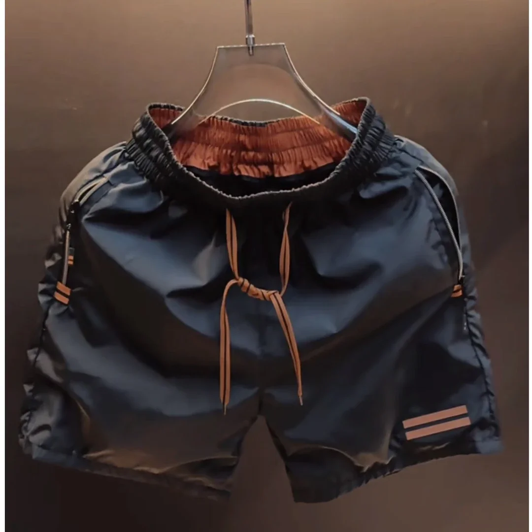 Trendy Summer Shorts Men Streetwear Hip Hop Straight Leg Short Pants Casual Sports Five-Point Pants male 4