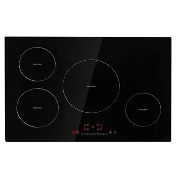 SucceBuy 4 Burners 30'' Electric Cooktop Induction Stove Top Built-in Magnetic Cooktop with 9 Heating Level Touch Screen Burner 1