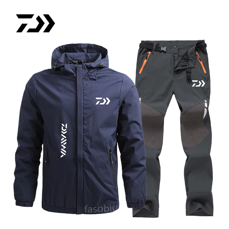 Daiwa Waterproof Fishing Suits Men's Autumn Winter Fishing Apparel  Breathable Hooded Fishing Jackets Outdoor Windproof Clothing - AliExpress