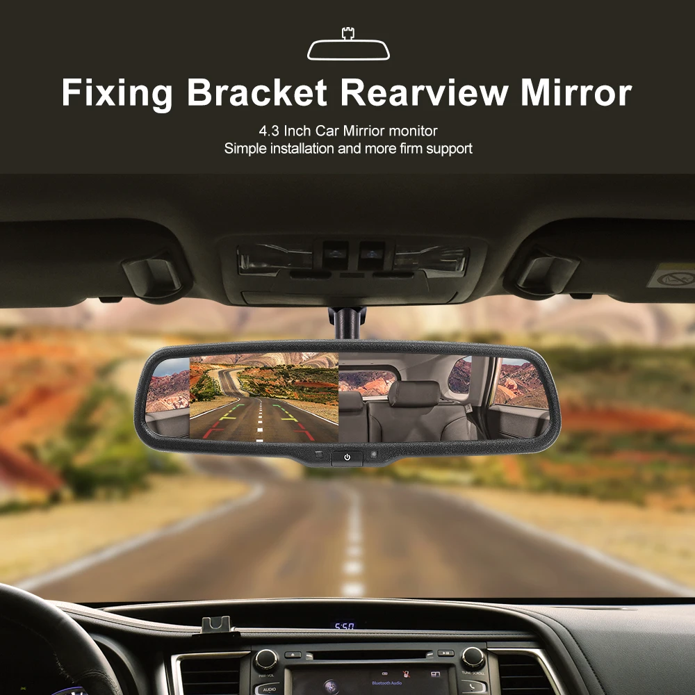 4.3 Inch Car Rearview Mirror Monitor with Original Special Bracket Auto brighness TFT LCD Screen for Rearving camera monitor display car parking monitor