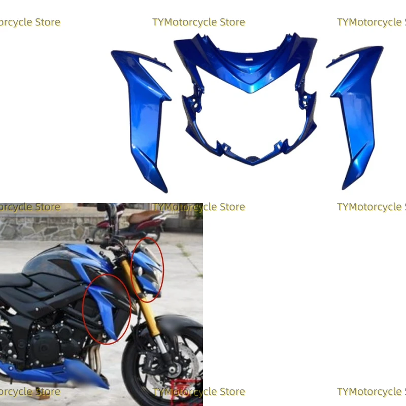 

Blue Front Head Light Fairing Cover Kit Fit for Suzuki GSX-S750 GSXS 750 GSXS750 2017 2018 2019 2020 2021