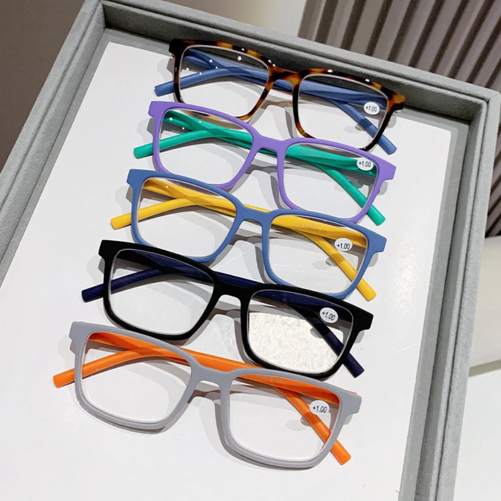 Trendy Anti-Blue Light Multifocal Glasses with Colorful Frames