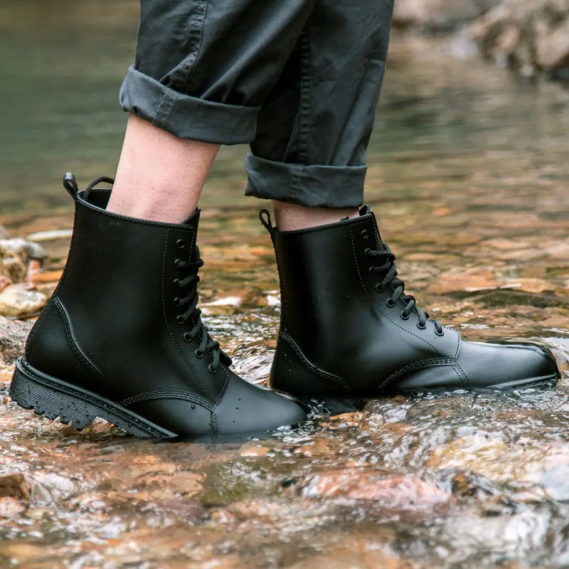 

Fashion rain boots men's frosted non-slip wear-resistant rain boots rubber shoes casual short men's water shoes men shoes