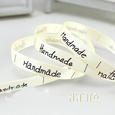 10mm Handmade Printed Silk Satin Ribbon Christmas Ribbons Decorative Gift Packing Wedding Crafts 2meters/lot
