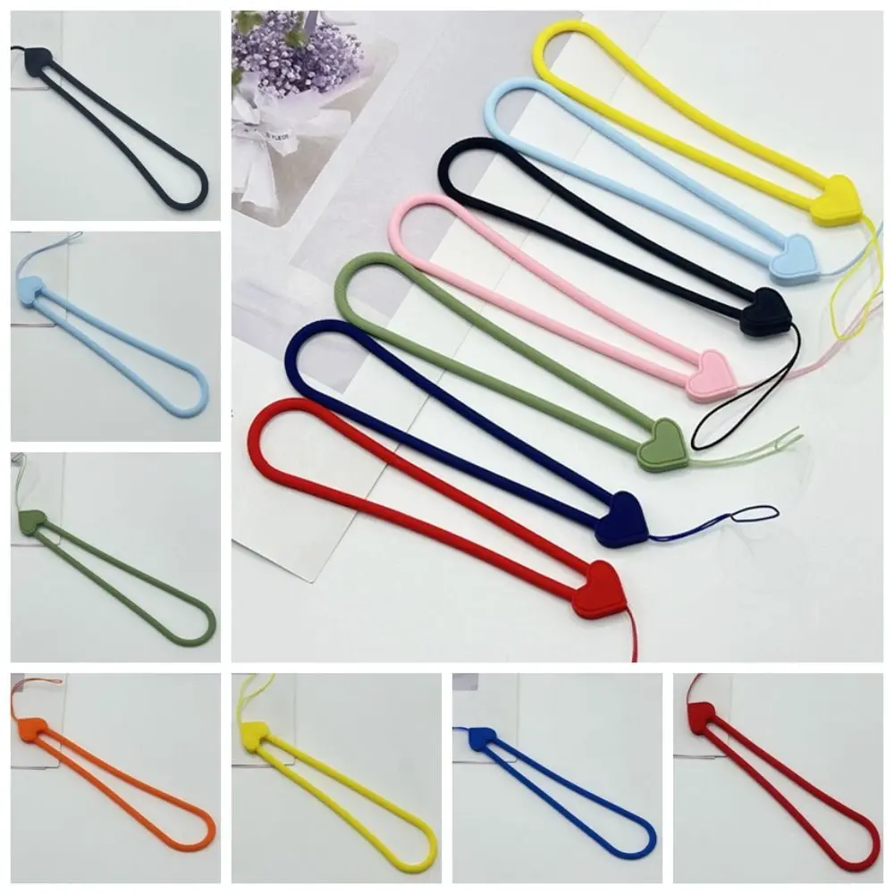 Silicone Wrist Strap Phone Charm and Lanyard