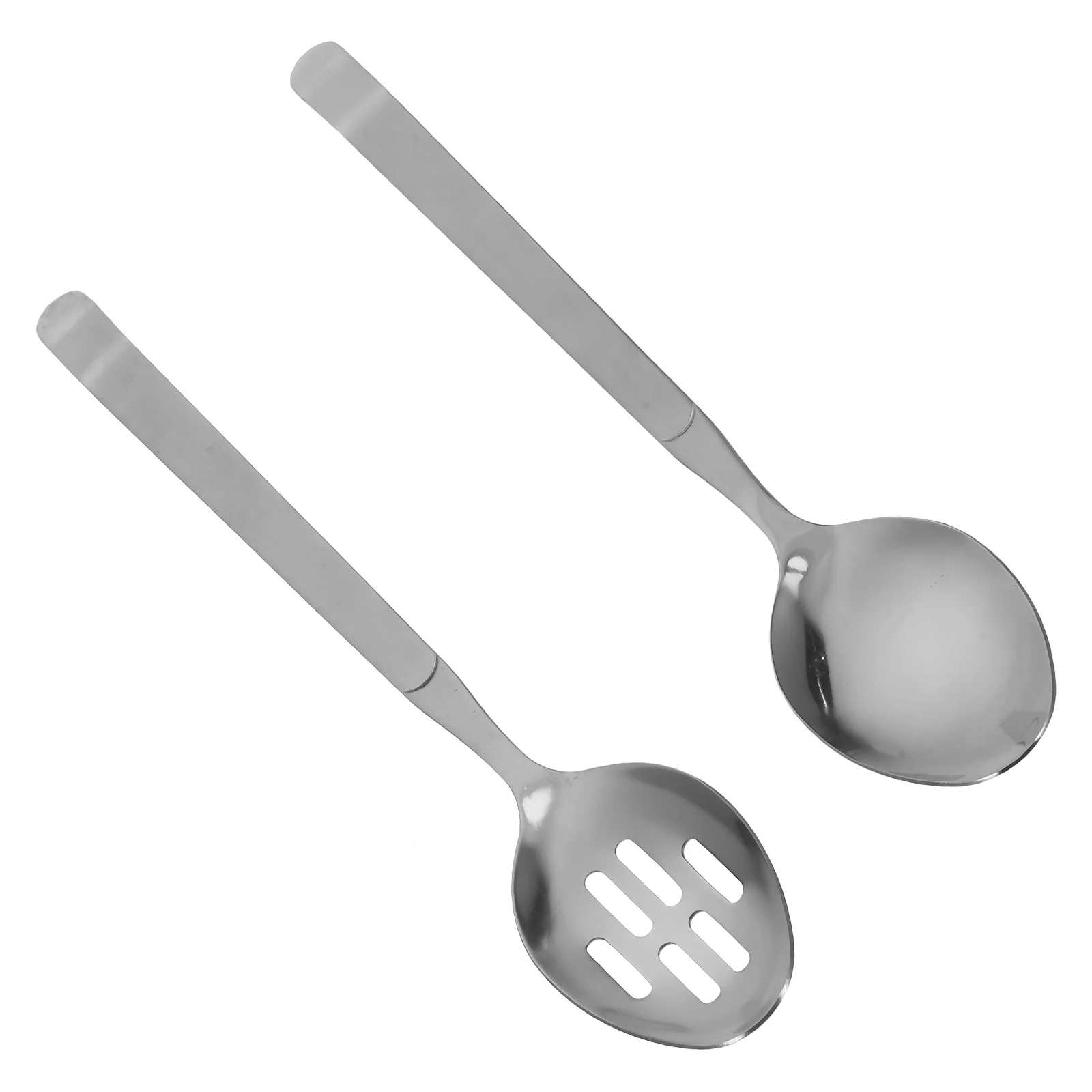 Plate Stainless Steel Spoon Serving Utensils Portable Slotted Spoons Plain Cutlery