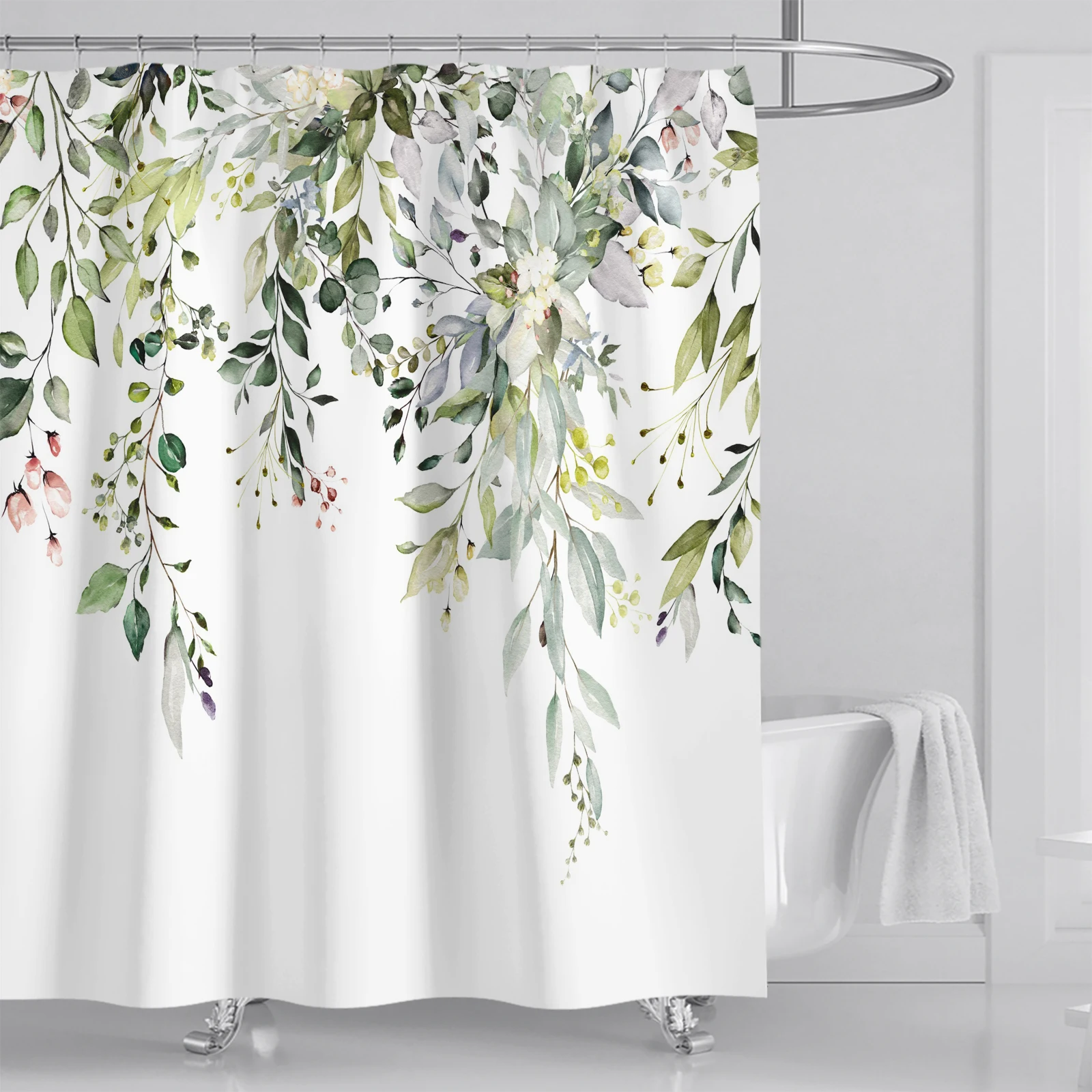 Cortinas de ducha transparentes impermeables, cortina gruesa esmerilada  para baño de Hotel, cubierta de baño ancha grande con ganchos - AliExpress