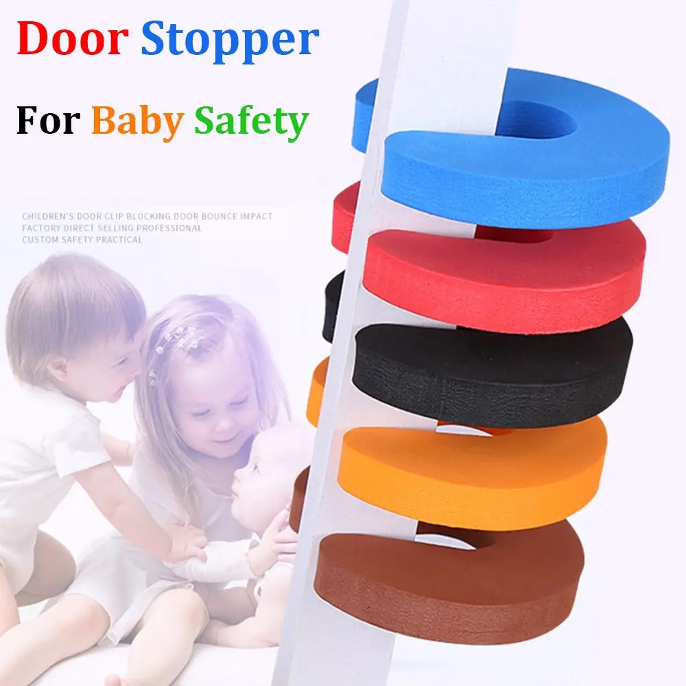 4PCS Soft Foam Door Stopper Door Stopper Baby Kid Safety Finger