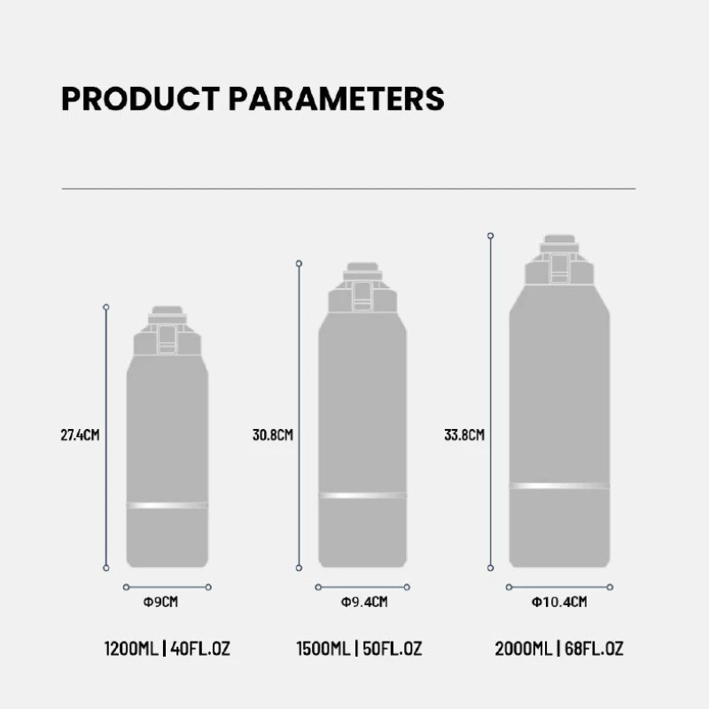 TYESO Stainless Steel Leak-Proof Thermal Travel Mug - Large Capacity Outdoor Sports Water Bottle