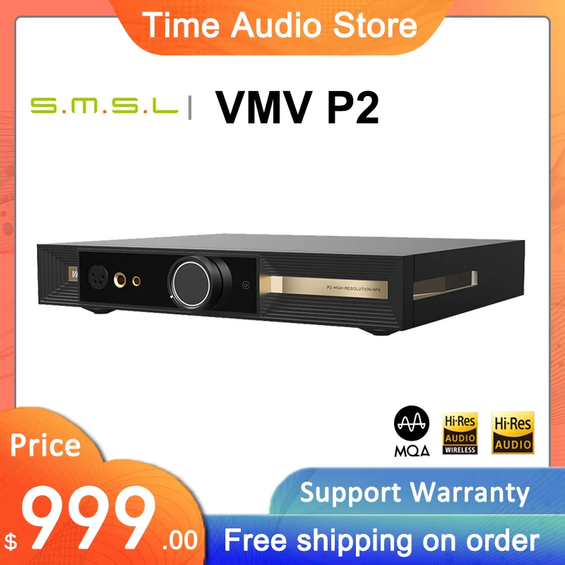 

Усилитель для наушников SMSL VMV P2, Hi-End Pre-amp 32ohmns, 6 Вт, сбалансированный и небалансированный вход для Heaphone 4,4 мм и 6,35 мм