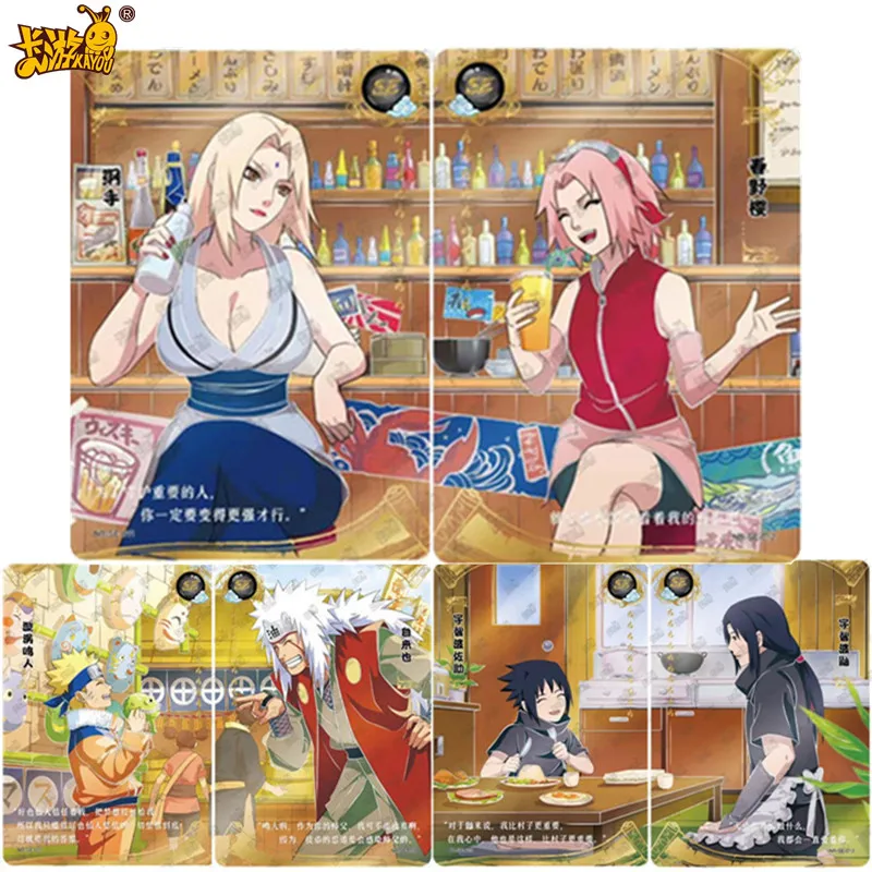 KAYOU Tele állítsa Naruto kártyák Rare Az kártyák Naruto jiraiya itachiho sasuke tsunade Csonthéjasok hinata kushina minato collectible kártyák