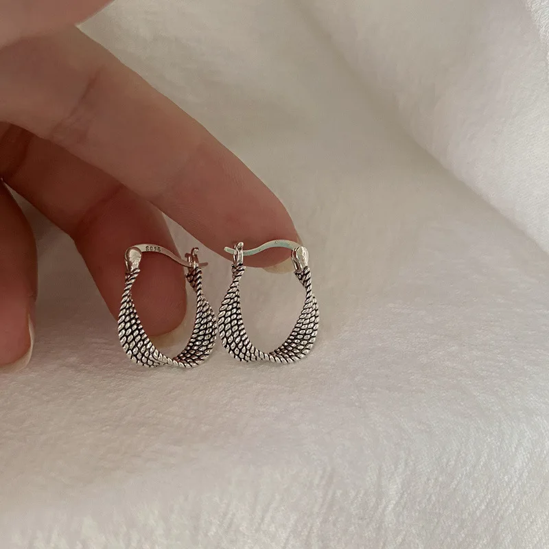 Oversize Geometric Drop Earrings - Image 3