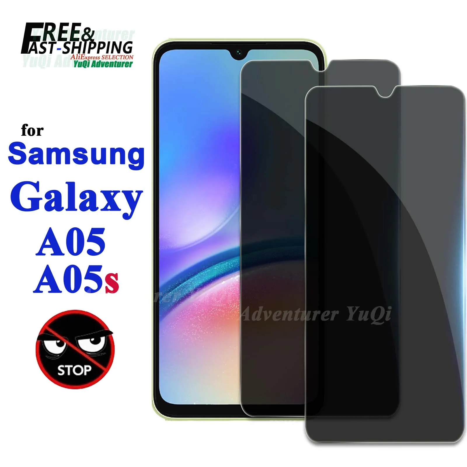 

Anti Spy Screen Protector For Galaxy A05 A05s Samsung, Tempered Glass Privacy Peep Scratch 9H Case Friendly Fast Free Shipping