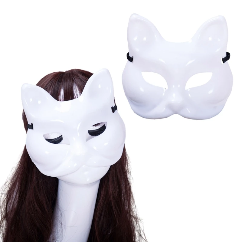 Maschere Facciali Per Gatti Fai-Da-Te Maschere Per Costumi In Maschera Per Feste Di Halloween Maschere Per Gatti Dipinte A Mano Vuote Maschere Per Sch