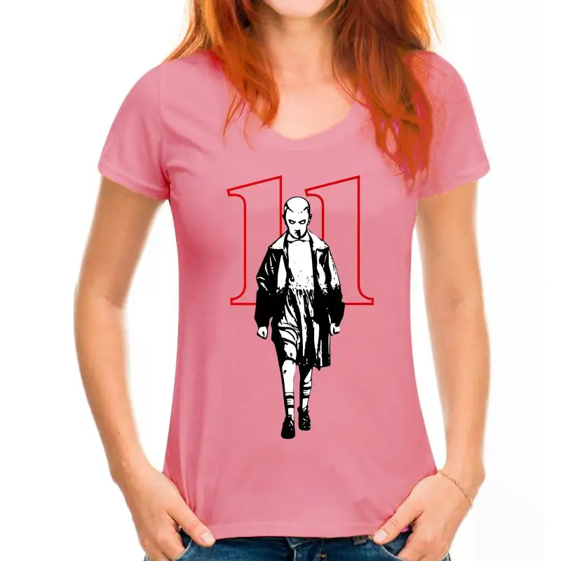 thumbnail image 1 of Stranger Style Pop Culture Things Eleven Cosplay White T-Shirt Size M-3XL, 1 of 5