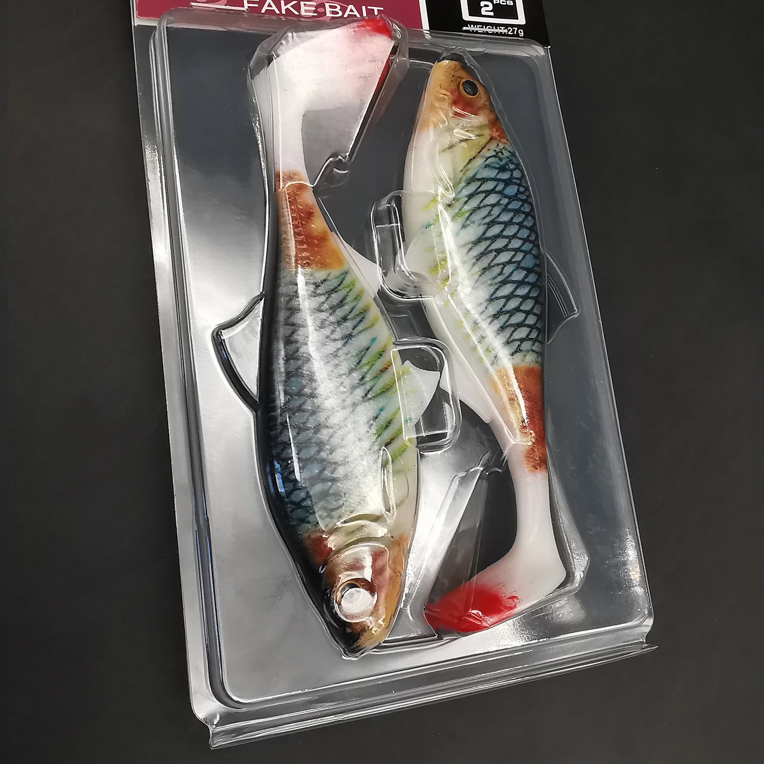 Kit pêche ANFS 2 leurres souples 14cm 3D pour sandre et silure - appâts artificiels complets