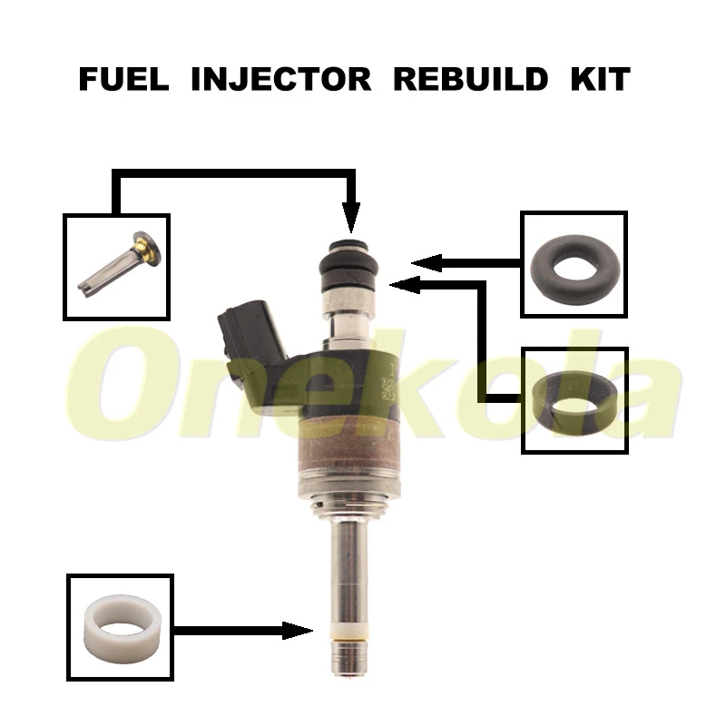 

Fuel Injector Service Repair Kit Filters Orings Seals Grommets for Honda Fit 2015-2019 1.5L KA6MT 16010-5R1-315 16010-5R1-305