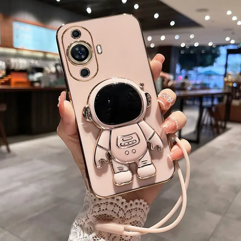 Luxury Electroplated Astronaut Phone Case - Cute Mobile Bumper Cover