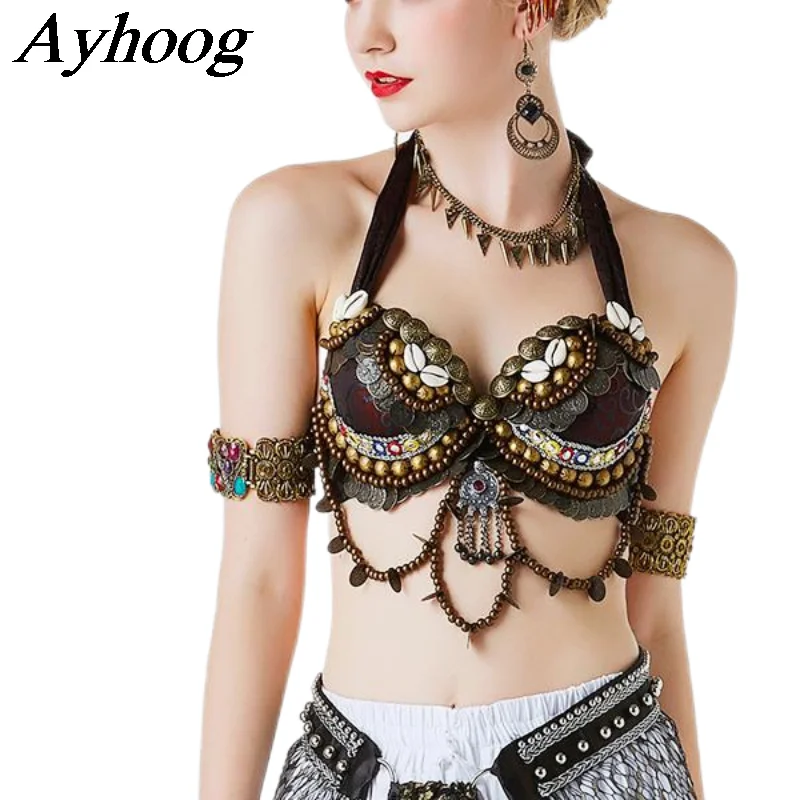 

Женский винтажный бюстгальтер пуш-ап для танца живота