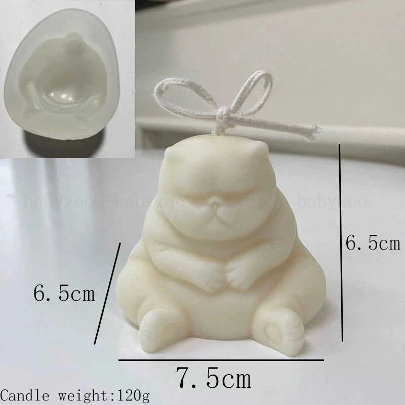 Cute Fat Cat Silicone Mold Candle Mold for Candle Making DIY Candle Making Kit