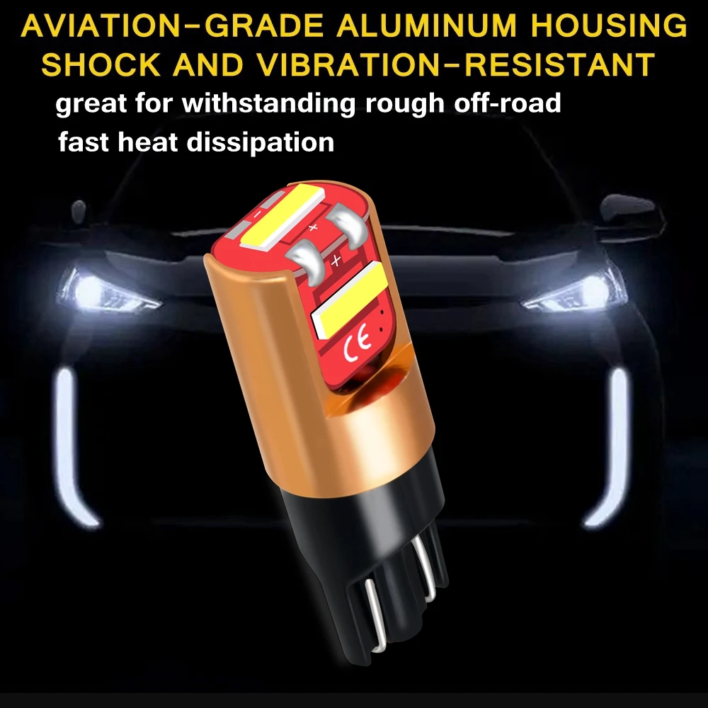 2-Pack T10 W5W LED Bulbs 4