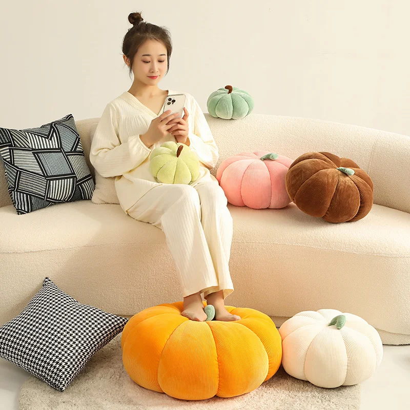 1pc-Stuffed Toys Soft Pumpkin Soft Pillow Decoration Halloween Bedroom  Decoration Home Decor Gifts Kids Back Pillow