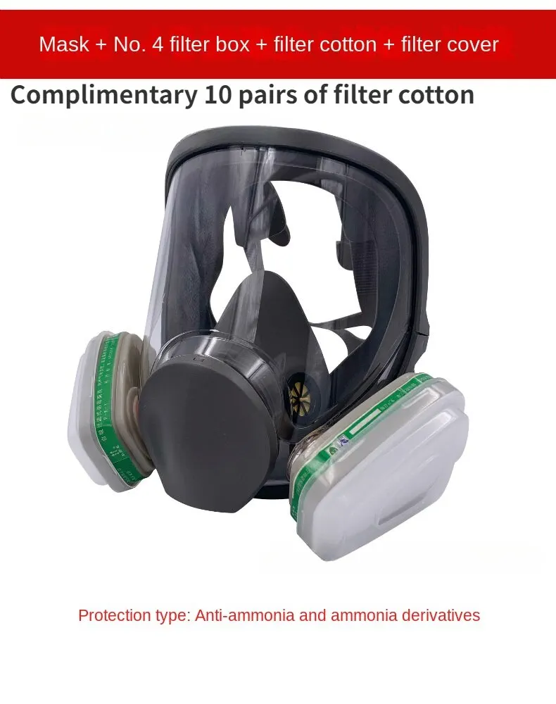 Masque chimique 6800, masque à gaz, respirateur, peinture, insecticide,  pulvérisateur, silicone, filtre intégral pour soudage en laboratoire -  AliExpress