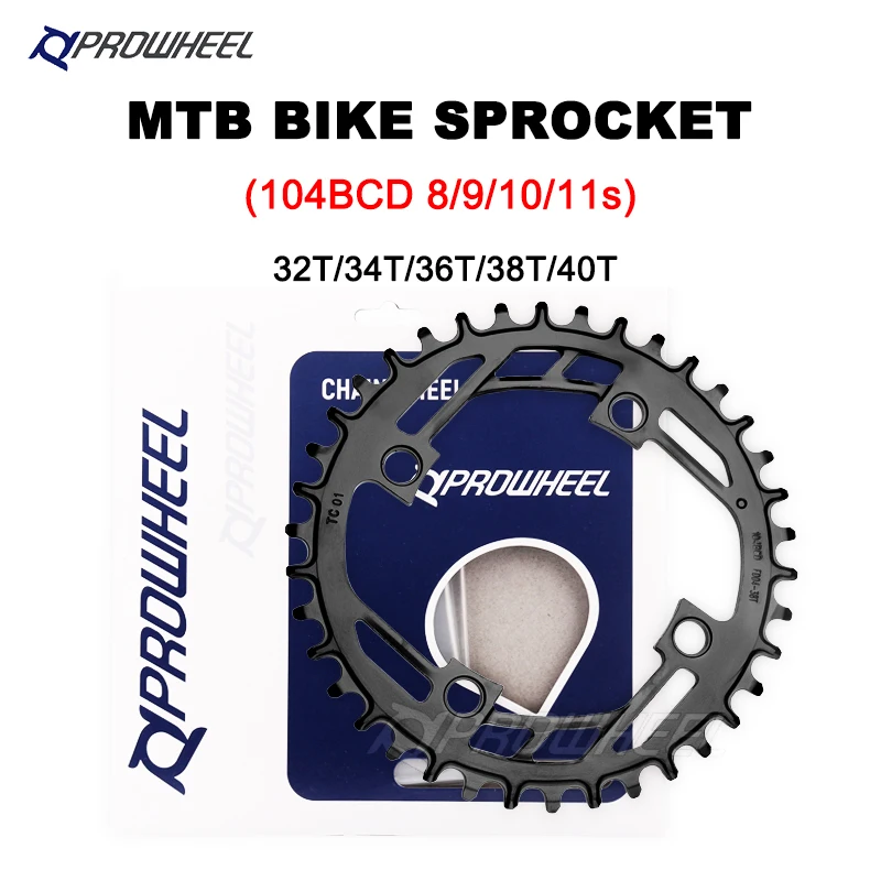 PROWHEEL Mountainbike Schmales Breites Kettenblatt 32T 34T 36T 38T 40T Kettenrad 104BCD MTB Fahrrad Kettenrad Zahnplatte Kurbel Teile – Detail 3