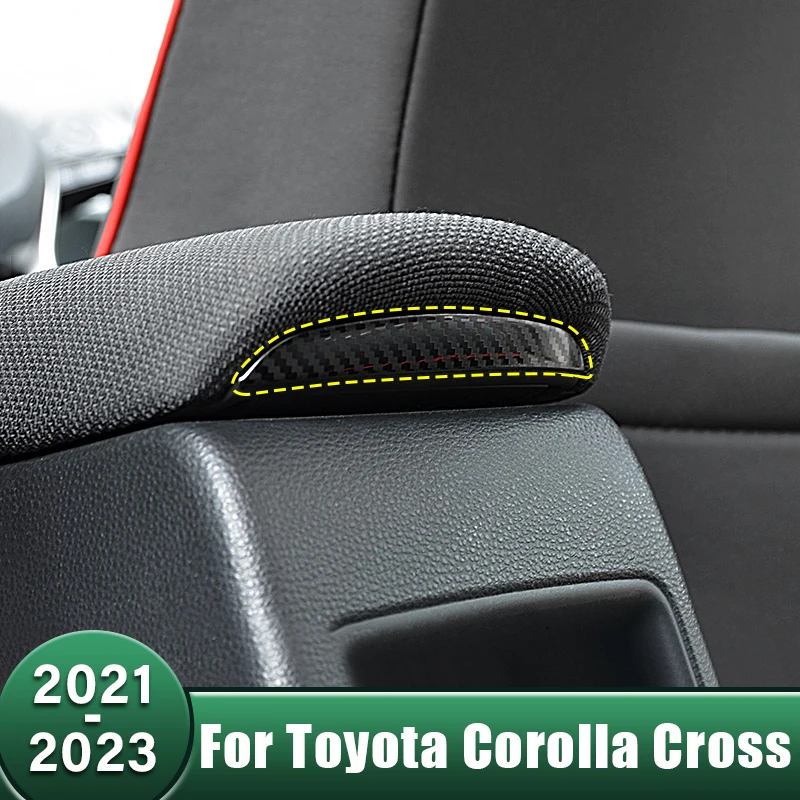 

Stainless Steel Car Rear Console Armrest Garnish Sticker Trim Strips Cover For Toyota Corolla Cross XG10 2021 2022 2023 Hybrid