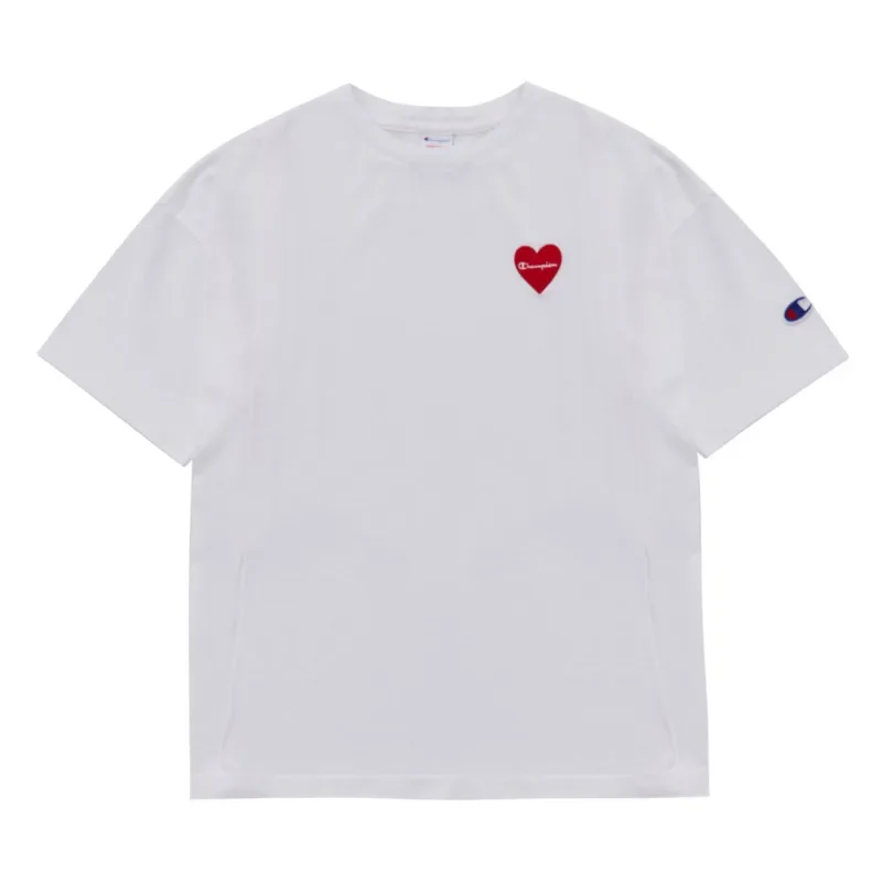 Champion T-shirt Women's 24 Summer New Printed Cotton Breathable Crew Neck Sports Casual Short Sleeve Top