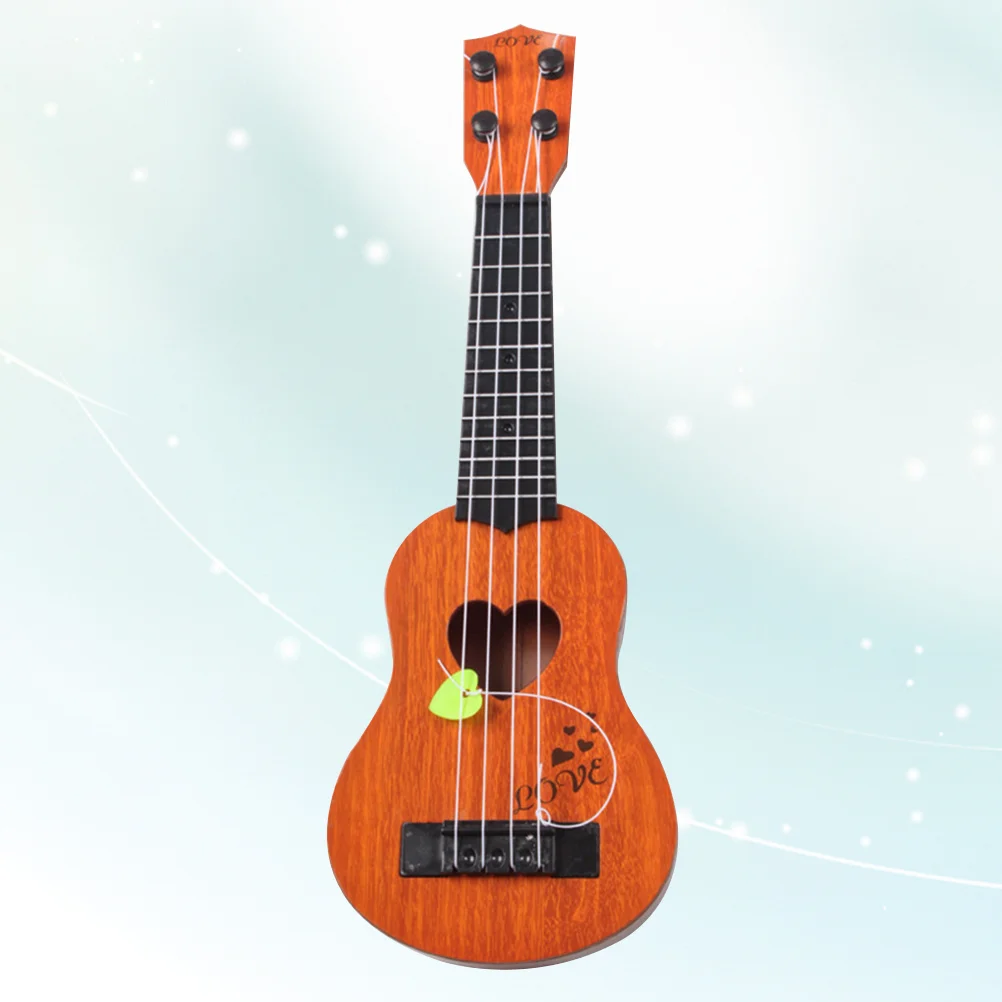 

Children Small Size Musical Instruments Imitated Ukulele Mini Guitar Playing Toy with Four Strings