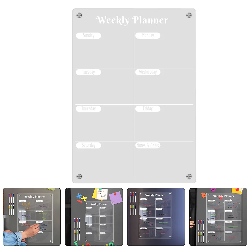 

Magnetic Fridge Planner Magnetic Fridge Board Daily Schedule Board Magnetic Message Board Writing Board Daily Schedule Fridge