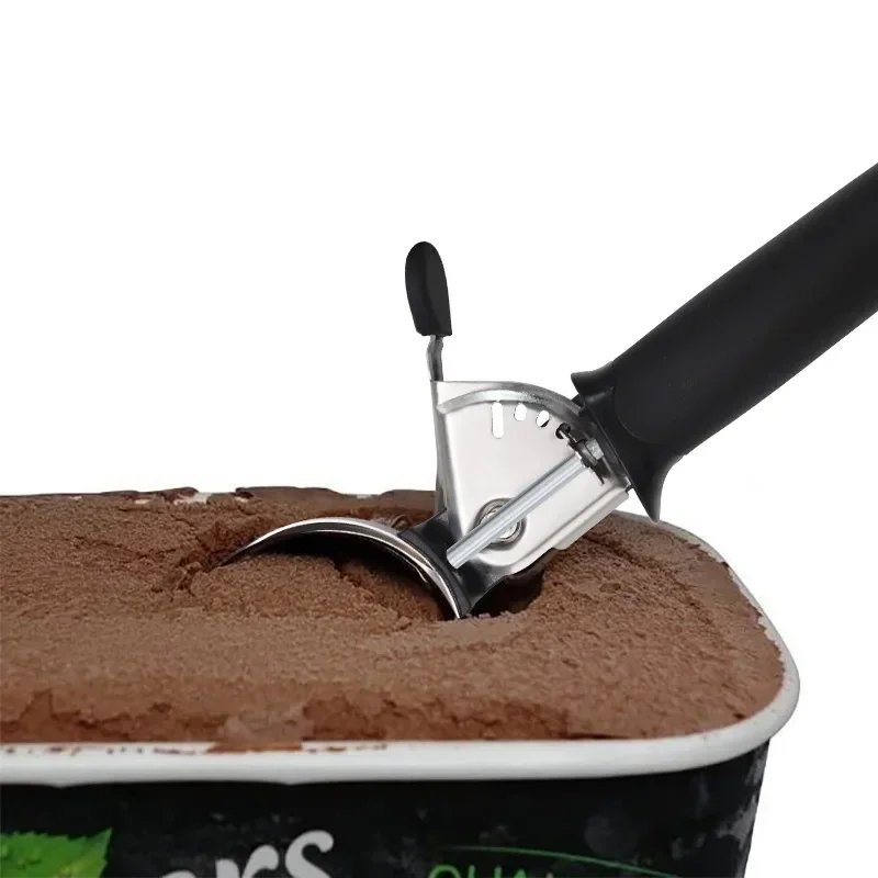 Ice Cream Scoop Stainless Steel Ice Cream Spoon Metal Icecream Cookie Scoop Melon Fruit Baller Ball Maker Kitchen Gadget