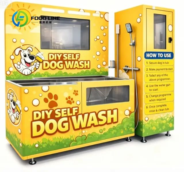 Distributeur automatique de lavage pour chiens en libre-service personnalisable avec paiement par carte de crédit et code QR pour les animaleries et les parcs 1