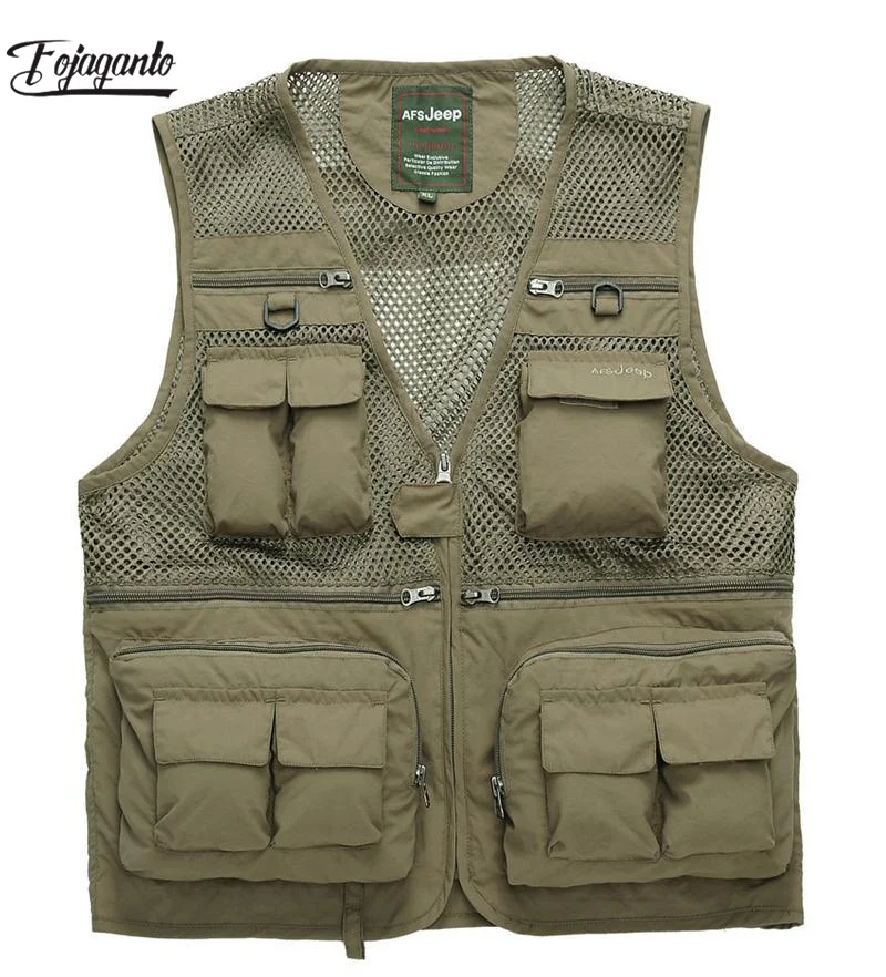 

FOJAGANTO 2023 Outdoor Casual Vest For Men Breathable Wild Fishing Vest High-Quality Design Multi-Pocket Vest For Men