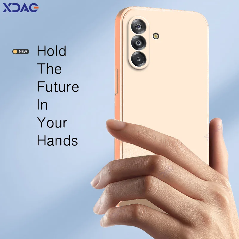 Luxury Cellphone Case with Camera Protection - Soft Square Liquid Silicone Armor Cover