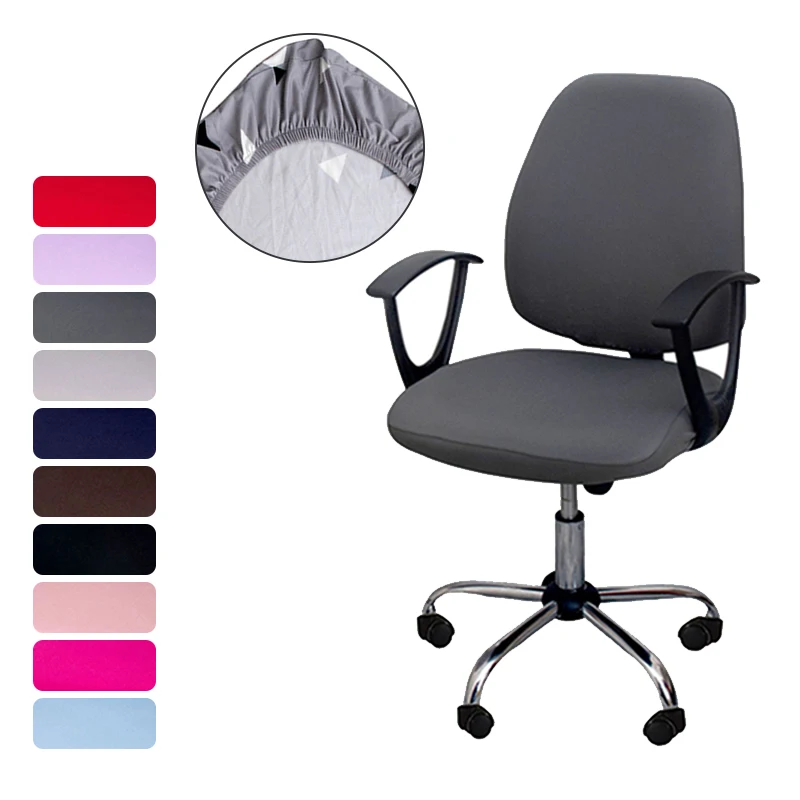 Universal Stretch Office Chair Cover with Removable Seat Protector - Stylish Home and Workspace Decor