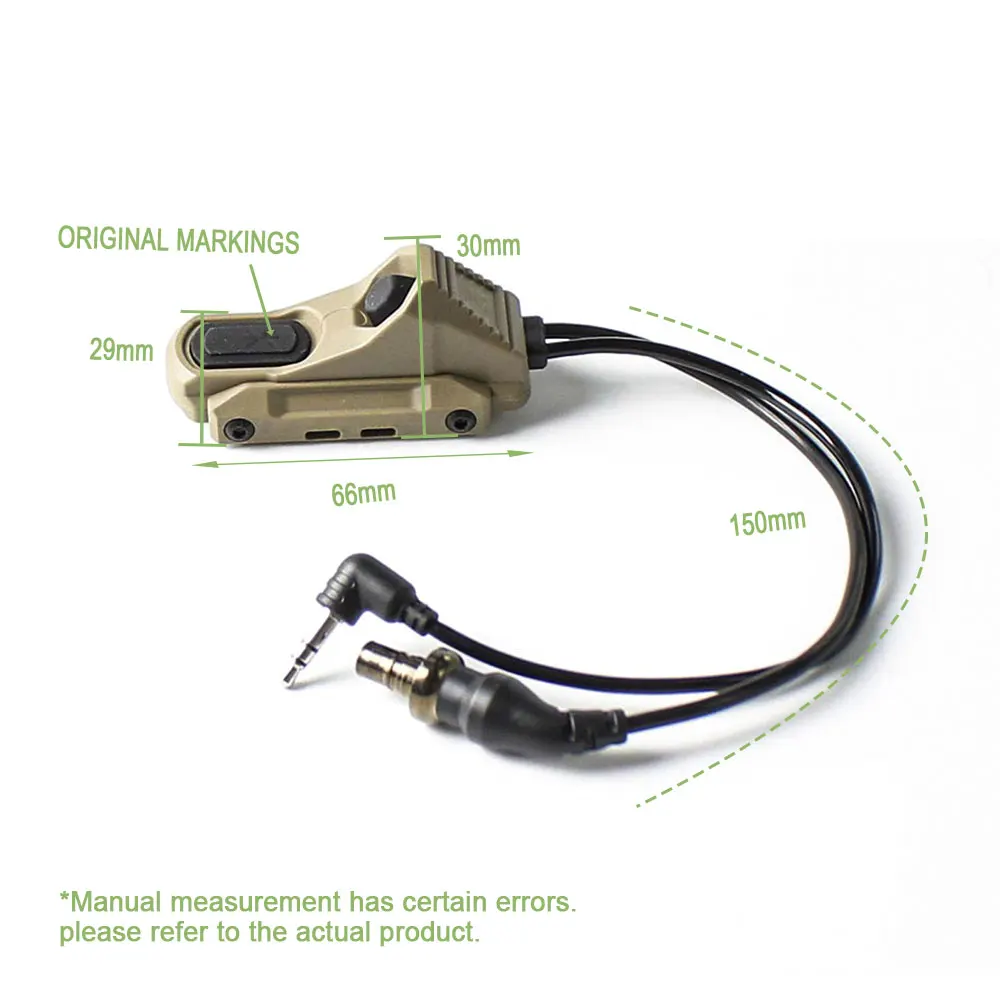 SOTAC Pressure Remote Switch Flashlight ModButton Lite Fit Mlok Keymod