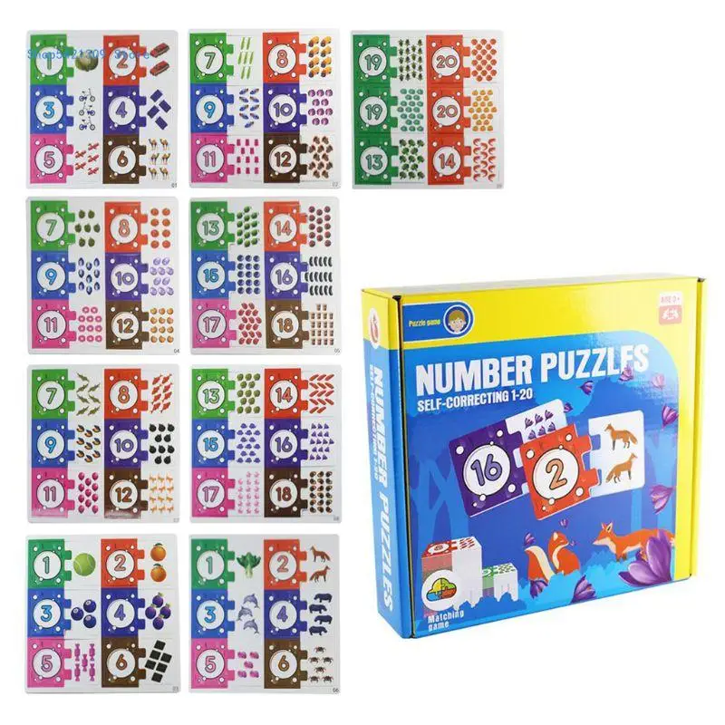 

85WA Развивающая игрушка-головоломка с числами. Учимся считать. Головоломка для дошкольников, самокорректирующаяся.