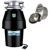 Eco Logic 1/2 HP Garbage Disposal with Brushed Nickel Sink Flange 10-US-EL-7-DS-3B-BN 1