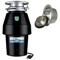 Eco Logic 1/2 HP Garbage Disposal with Brushed Nickel Sink Flange 10-US-EL-7-DS-3B-BN 1