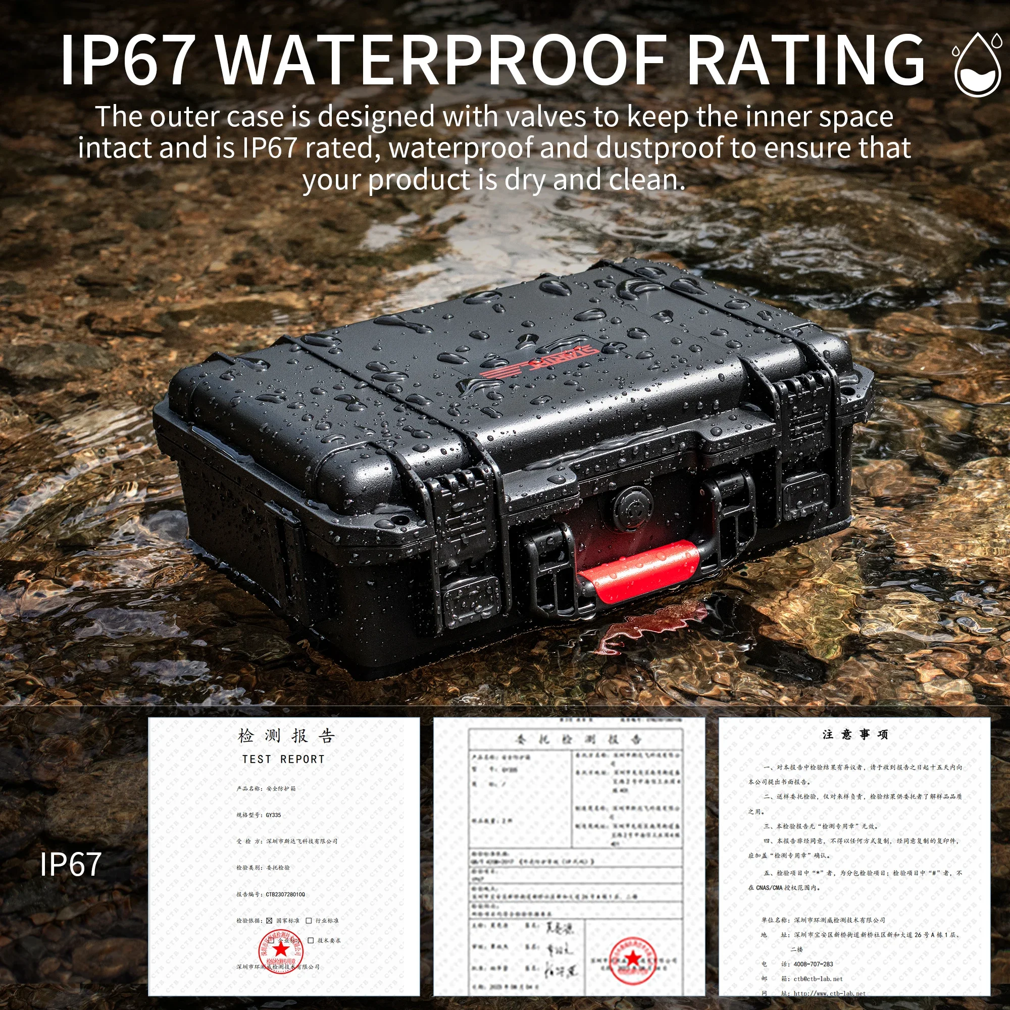 Insta360 X4 Accessories Waterproof Travel Storage Case – Durable Two-Layer Hard Shell Carrying Box