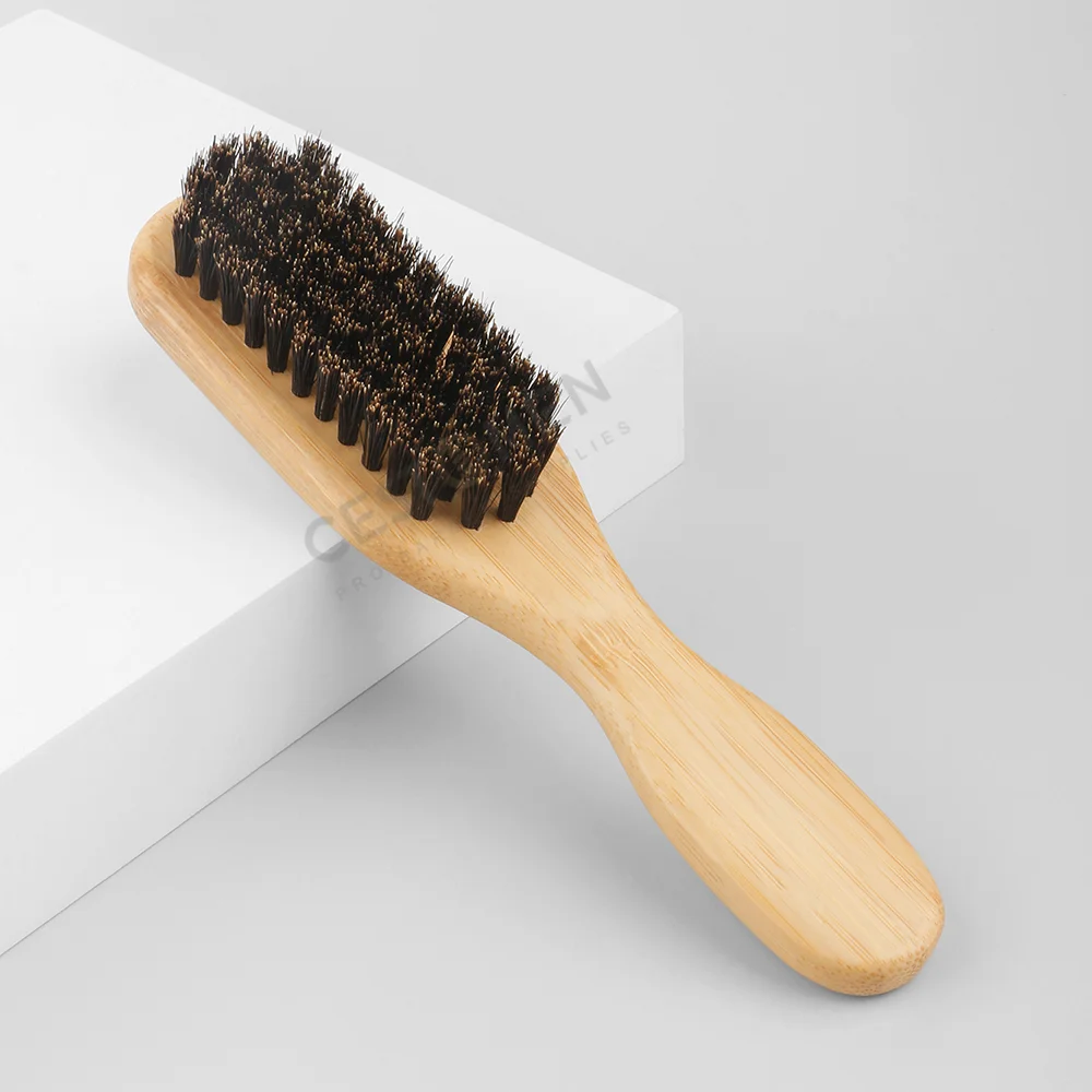 Professional Barber Men's Beard Brush Wood Handle Hair Cleaning Brush Broken Hair Remove Comb Hairdressing Neck Duster Styling