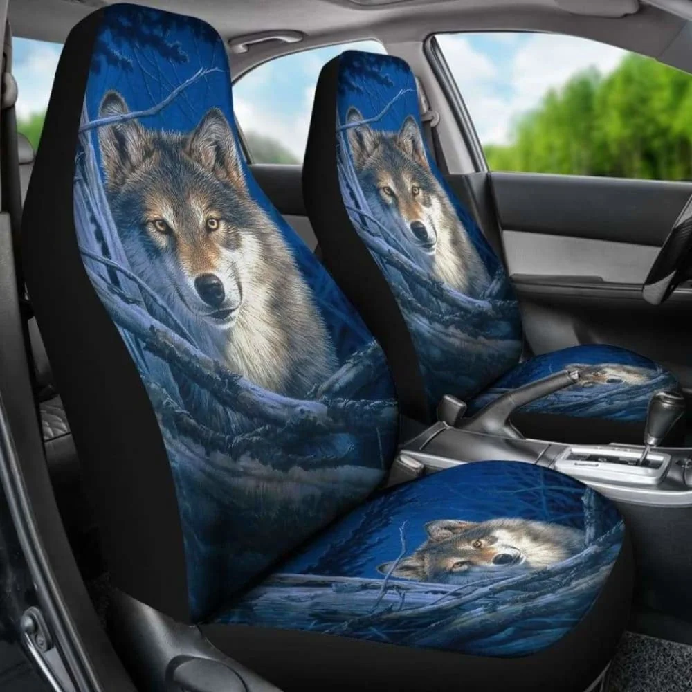 

Car Seat Covers Wolf Moonshine 200904,Pack of 2 Universal Front Seat Protective Cover