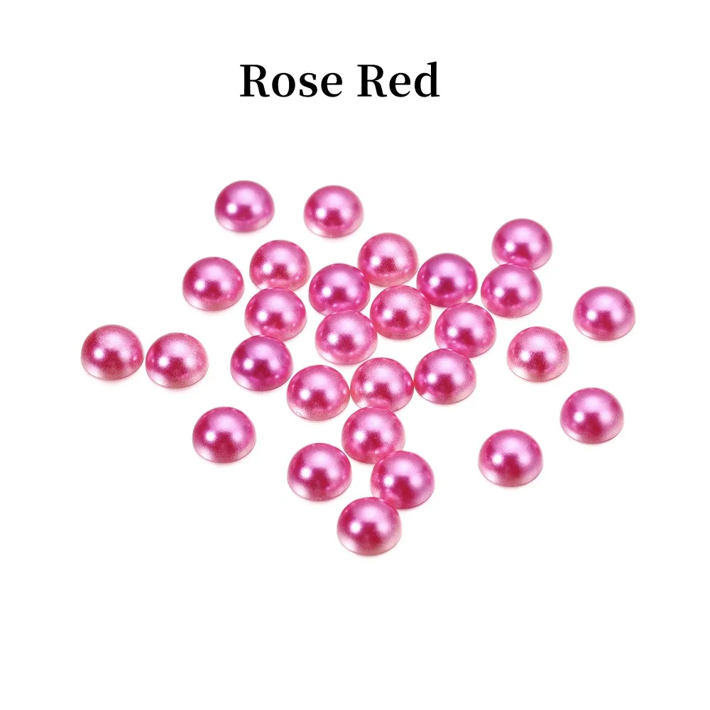2/3/4/5/6/8/10/12/14 MM Acryl Perlen Perle Imitation Halb Runde Flatback bunte Perle Für Schmuck Machen DIY Zubehör – Detail 9
