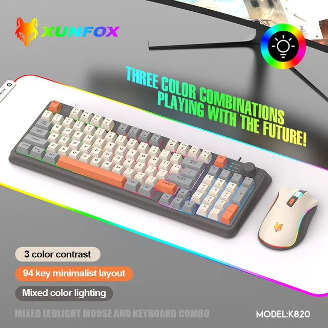 60% wired gaming keyboard, RGB backlight ultra compact mini keyboard, waterproof small compact 61 key keyboard for pc/Mac gamers 15